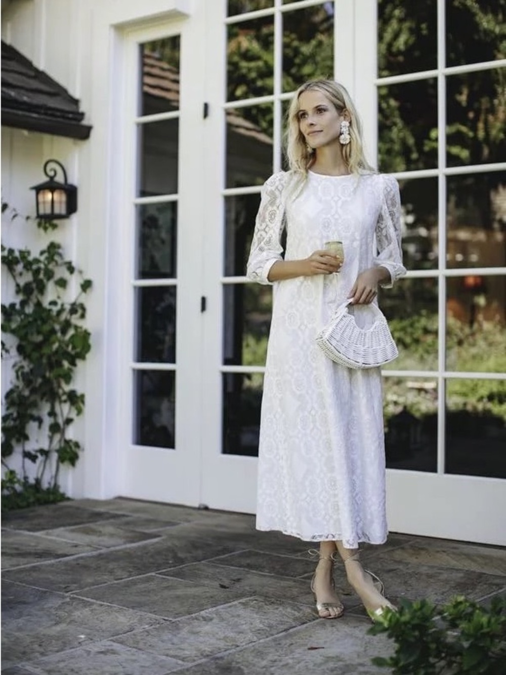 🆕 Tuckernuck ‘Jillian’ White Lace Midi Dress XL